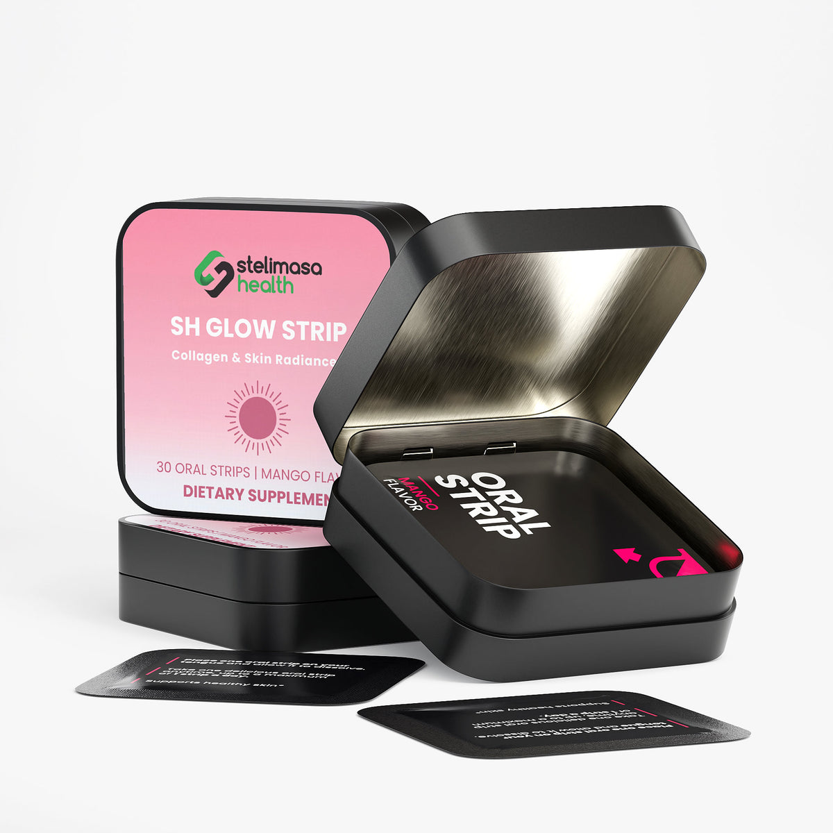 SH Glow Strip | Collagen + Vitamin E Oral Strips for Skin, Hair & Nails - 30 Day Supply