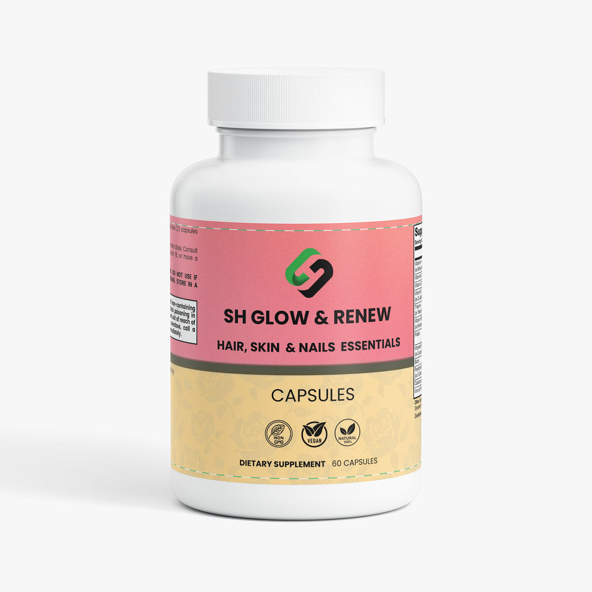 SH Glow & Renew | Biotin Hair, Skin & Nails Supplement – 60 Capsules