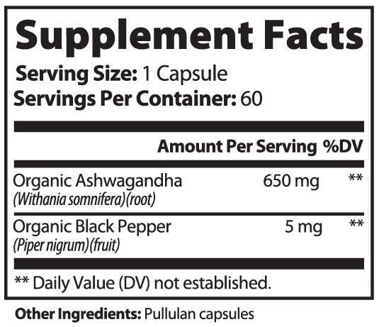Organic Ashwagandha for Stress & Sleep - SH Calm Mind | 650mg
