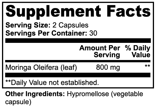 SH Moringa Pure | Plant-Based Energy & Immune Support Superfood Capsules