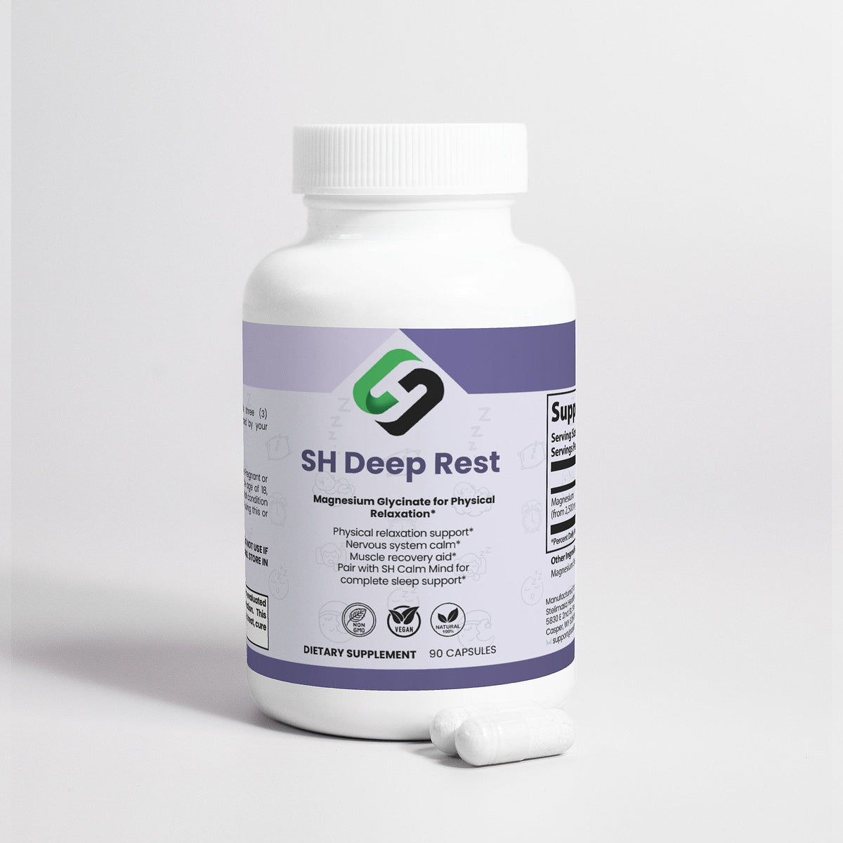 Magnesium Glycinate for Sleep & Relaxation - SH Deep Rest | 275mg Premium - Stelimasa Health