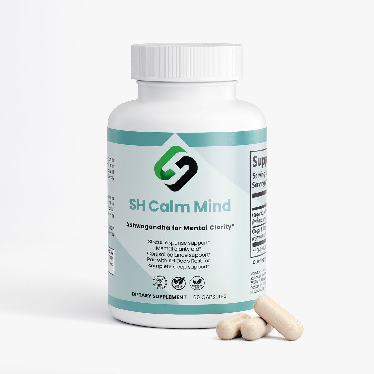 Organic Ashwagandha for Stress & Sleep - SH Calm Mind | 650mg - Stelimasa Health