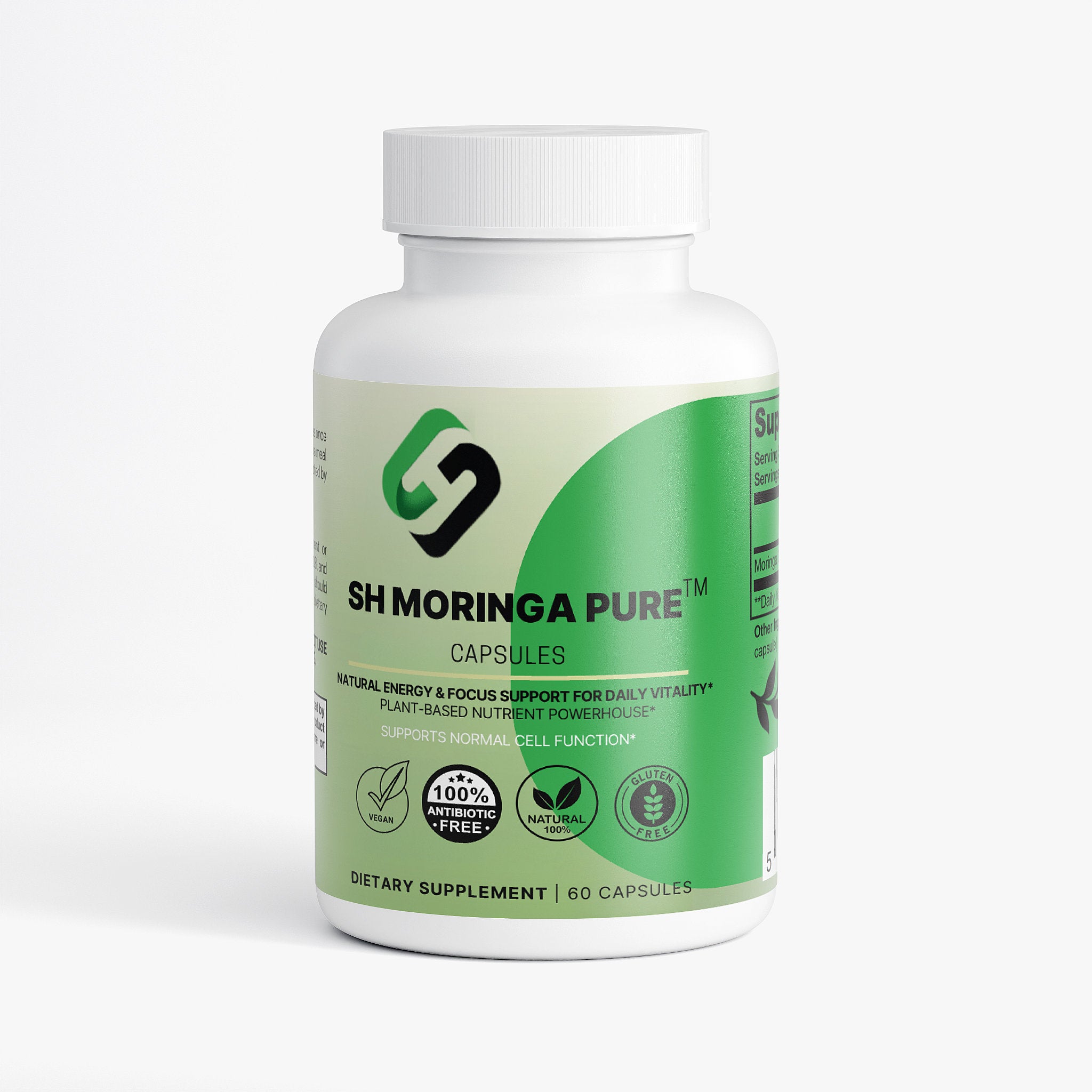 SH Moringa Pure | Plant - Based Energy & Immune Support Superfood Capsules - Stelimasa Health