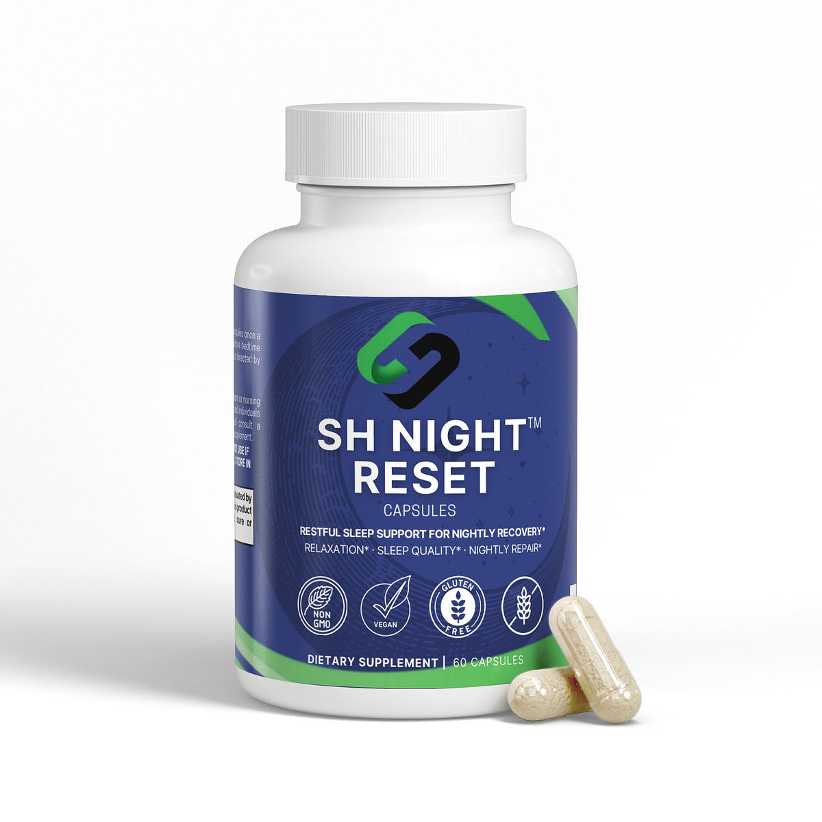 SH Night Reset magnesium and melatonin sleep aid capsules - Stelimasa Health